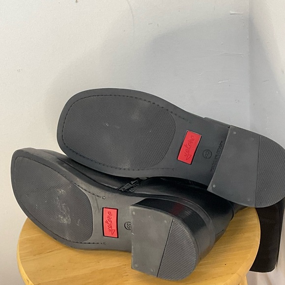 Yokono Boots Womens Leather Black Biker Riding High Tall Moto Size 9.5 NWT - Picture 4 of 11